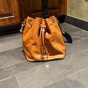 Dooney & Bourke Ostrich Embossed Bucket Bag